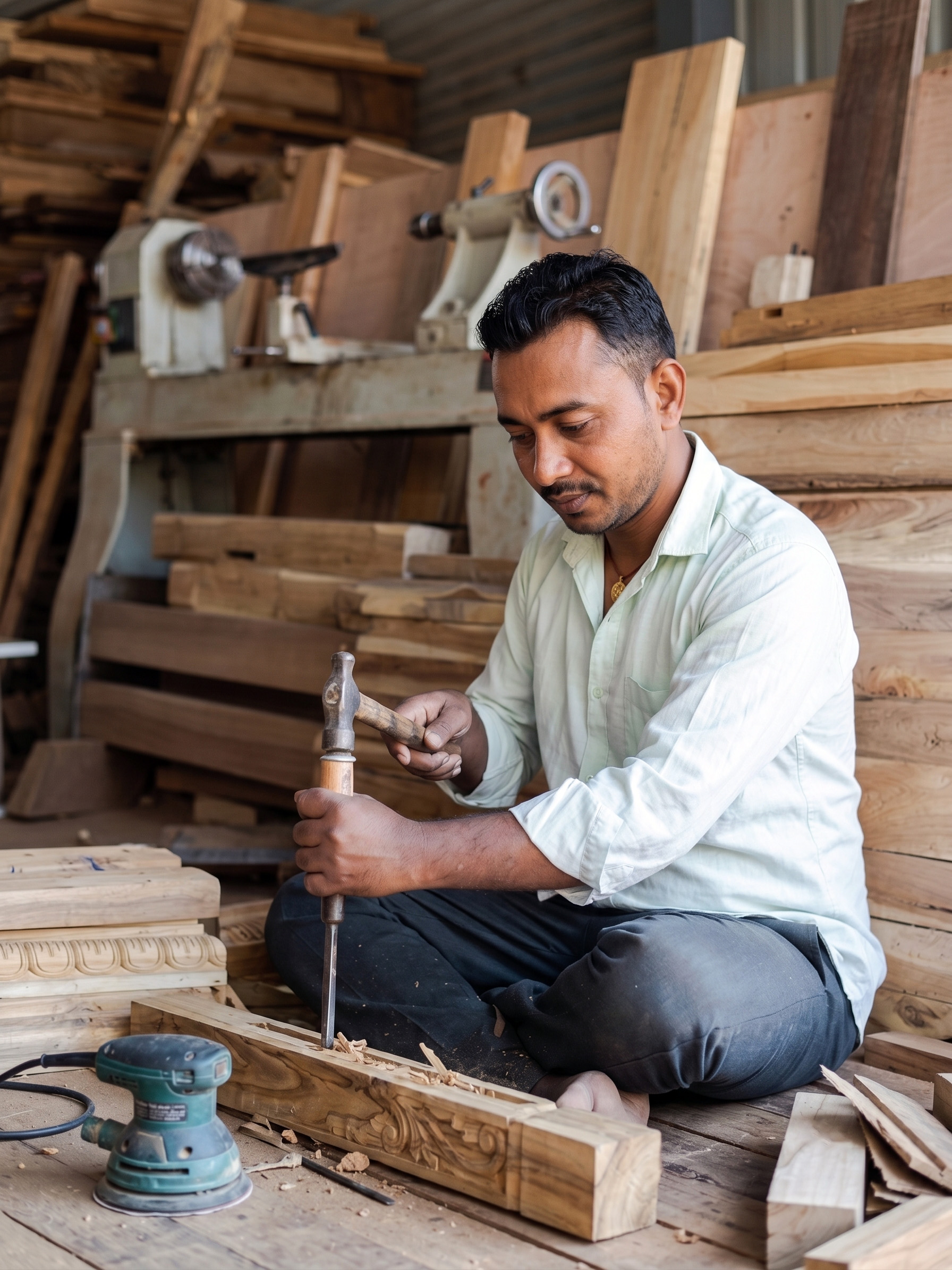 Hand carving
