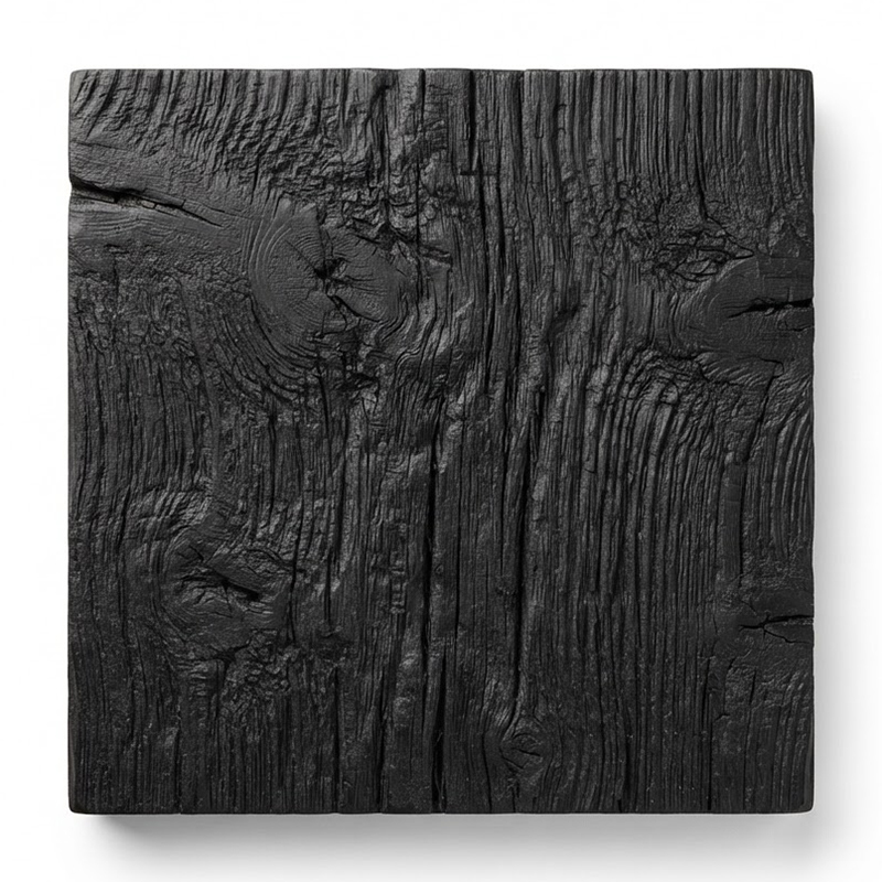 Recycled Wood – Charred Black Finish