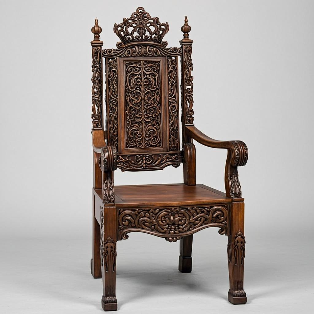 Royal Throne Dining Chair Set (Set of 6)