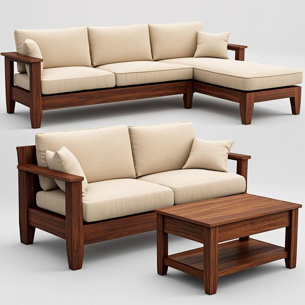 Modular Lounge Sofa Set (3+1+1)