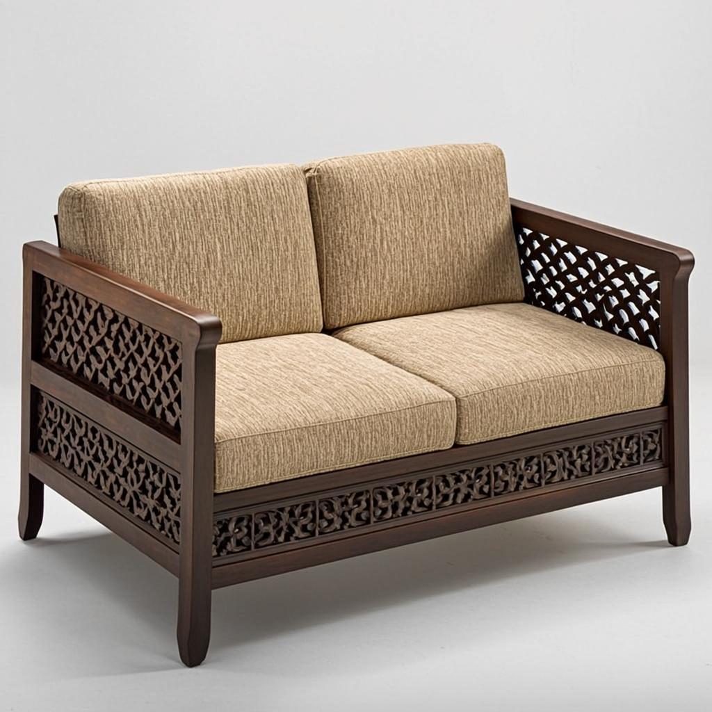 Royal Sheesham 3-Seater Carved Sofa